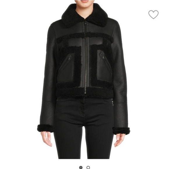 Dominic Bellissimo genuine shearling jacket black size s - Picture 1 of 7